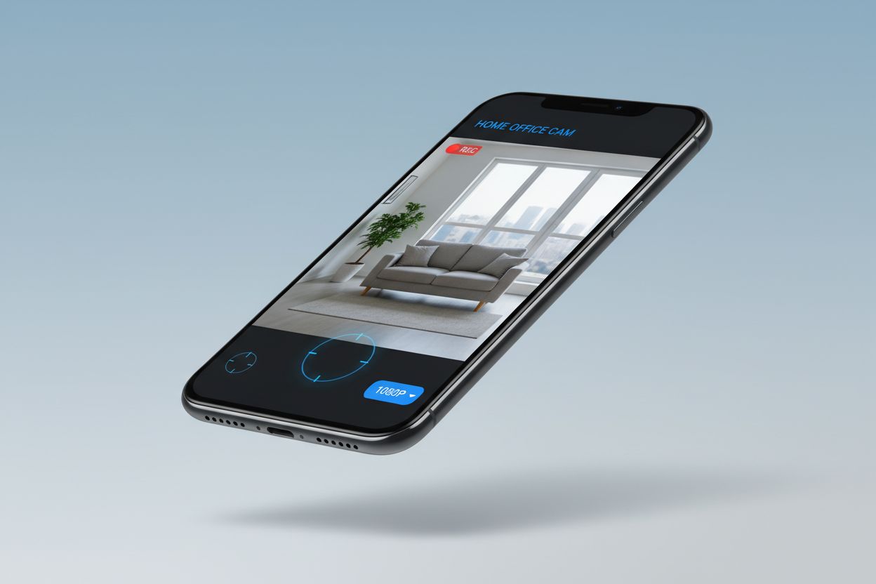 Pantalla de vista en vivo de EseeCloud mostrando transmisión de cámara en tiempo real